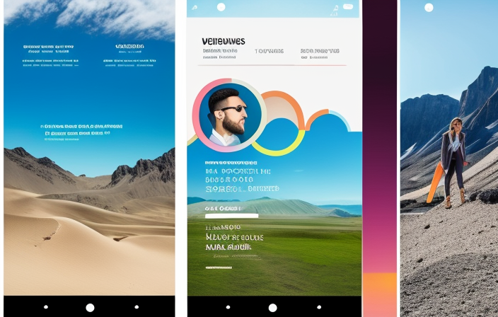 An image showcasing a smartphone screen split into two sections: on the left, a user's Instagram profile with colorful circular story highlights, and on the right, a preview of a story with vibrant visuals and swipe-up arrow