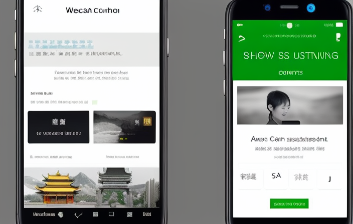 An image illustrating a smartphone screen displaying the WeChat app